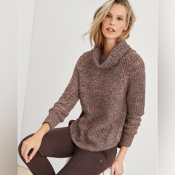 PRANA Callisto Sweater in Dark Maeve Wool Knit Turtleneck Pullover Size Small - Picture 1 of 9